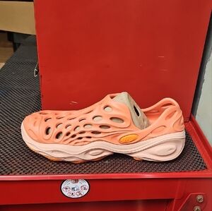 Merrell Orange Mules with Sculptural Design
